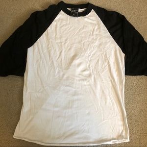 Easton Raglan Men’s Large Baseball Black White